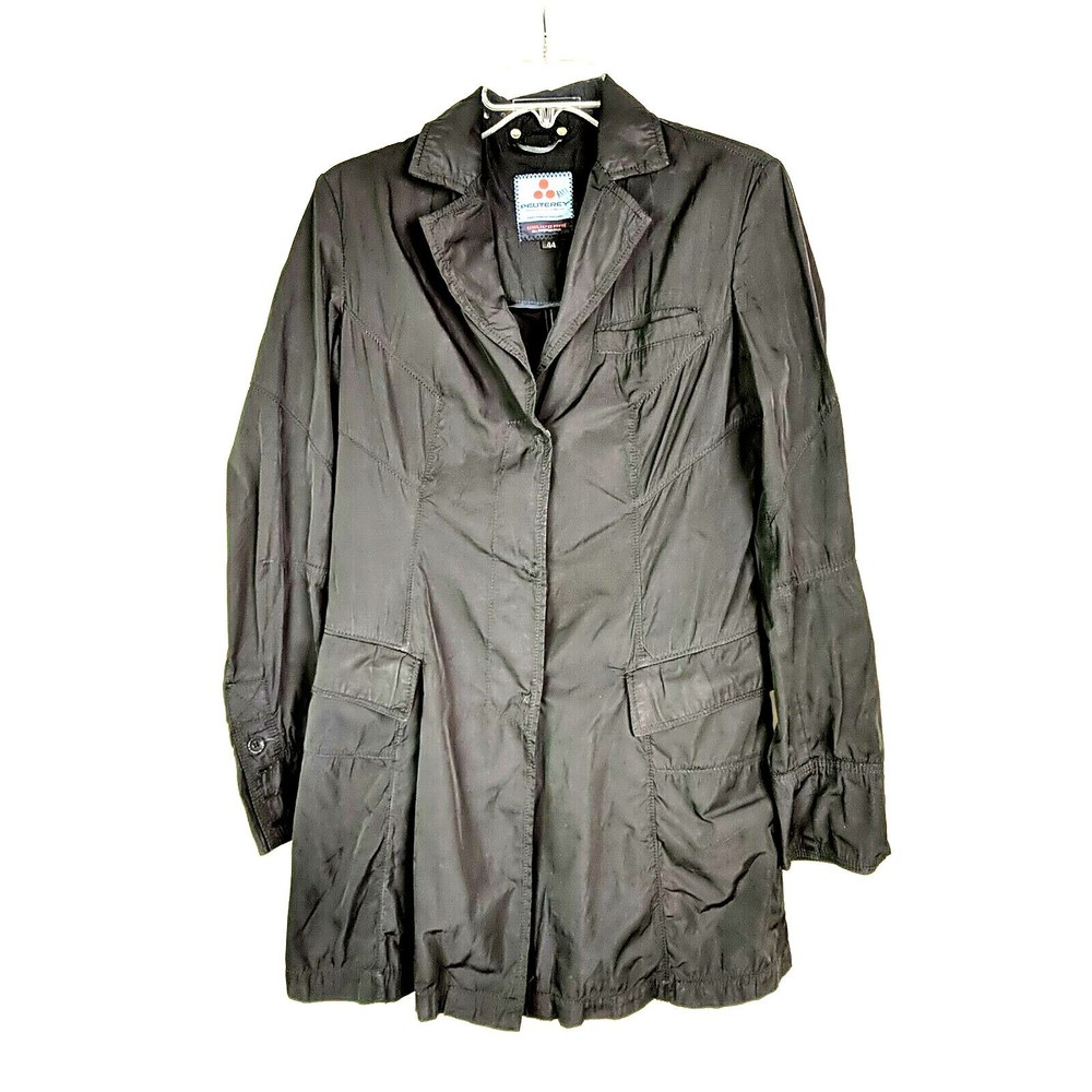 Peuterey All Condition Black Packable Long Jacket Blazer Women Size IT 44 Medium